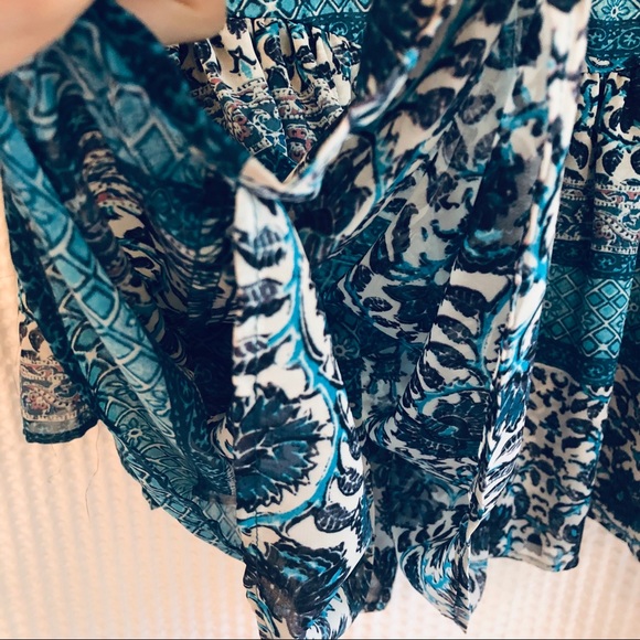 Show Me Your Mumu Blue Waimea Valley Poet Tie Top - Picture 8 of 10